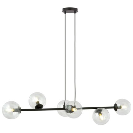 Rostin 6 Bl Transparent Pendant Lamp