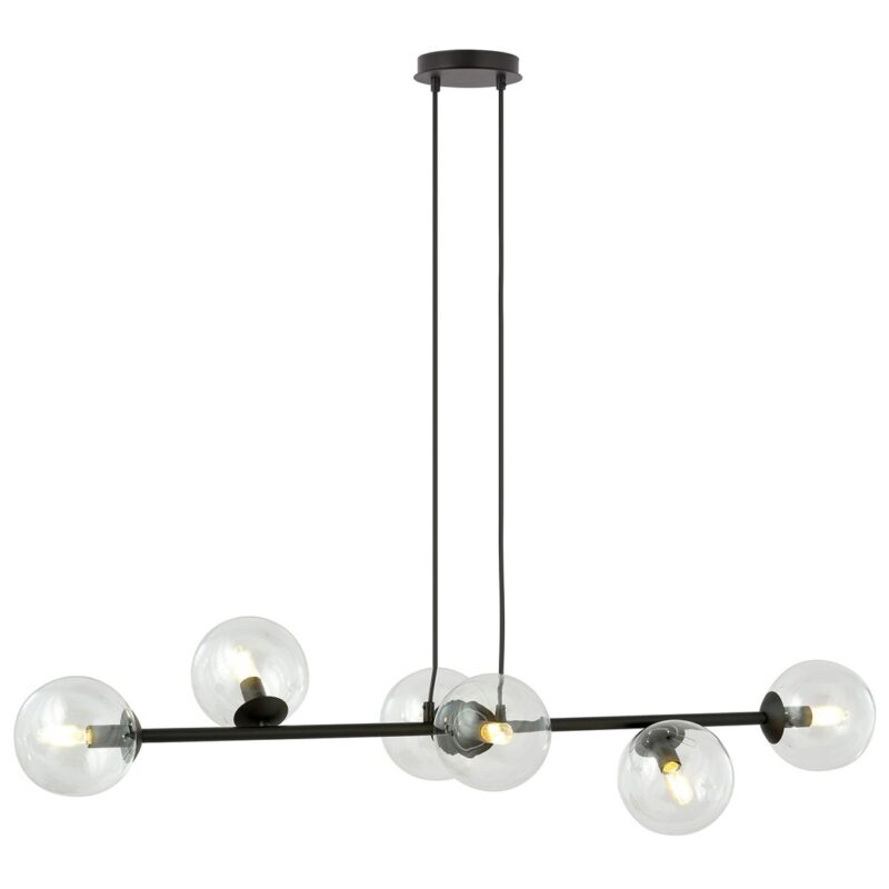 Rostin 6 Bl Transparent Pendant Lamp