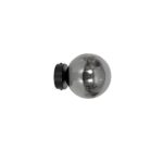 Rostin Wall/Ceiling Light, 1 Light, Grey Smoked Glass