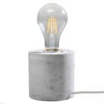 Valago Concrete Cylinder Table Lamp, 1 Light, 10cm Diameter