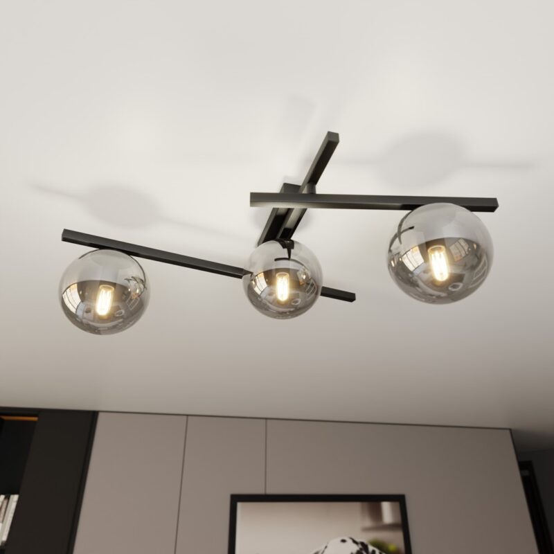 Samart 3 Black/GraFinton Ceiling Lamp Image 5