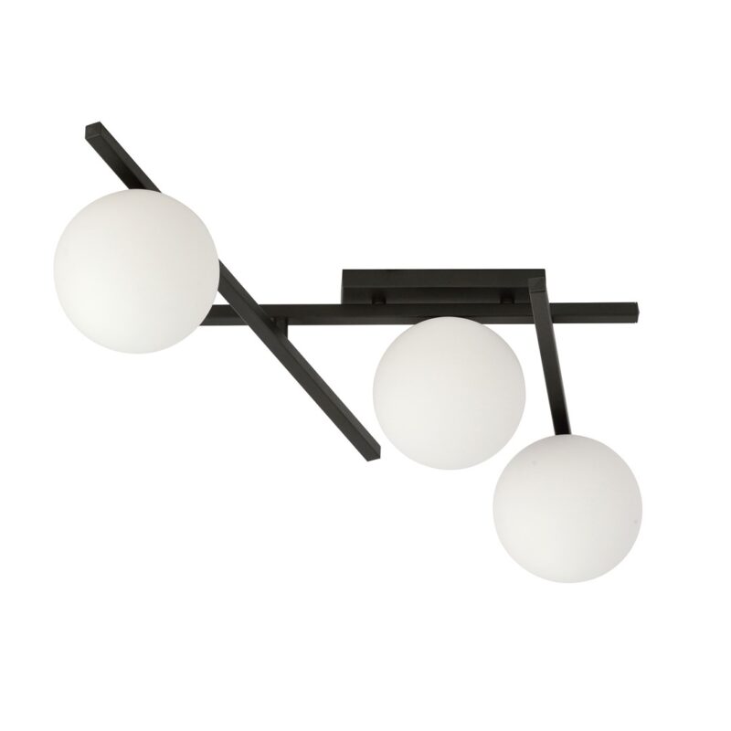 Samart 3 Black/Opal Ceiling Lamp