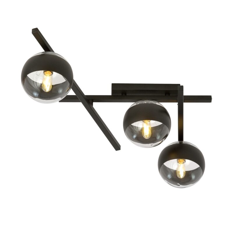 Samart 3 Black/Stripe Ceiling Lamp