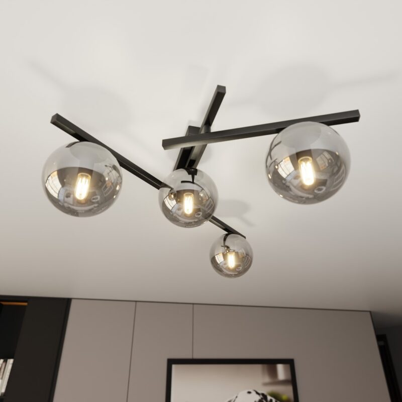 Samart 4 Black/GraFinton Ceiling Lamp Image 7