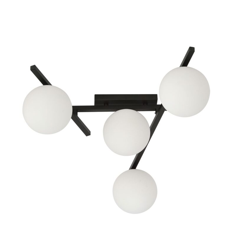 Samart 4 Black/Opal Ceiling Lamp