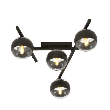Samart 4 Black/Stripe Ceiling Lamp