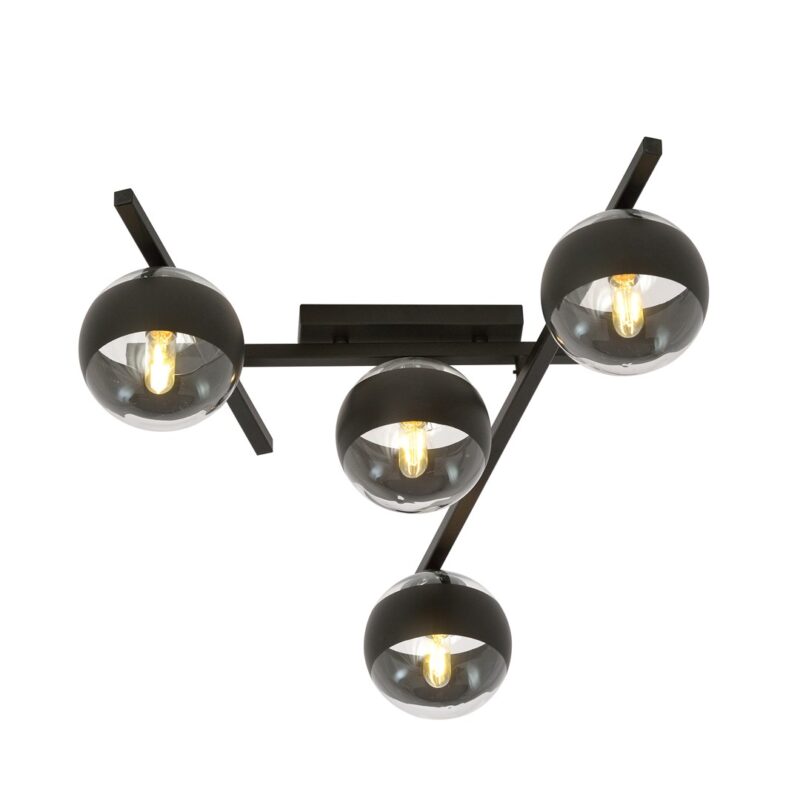 Samart 4 Black/Stripe Ceiling Lamp