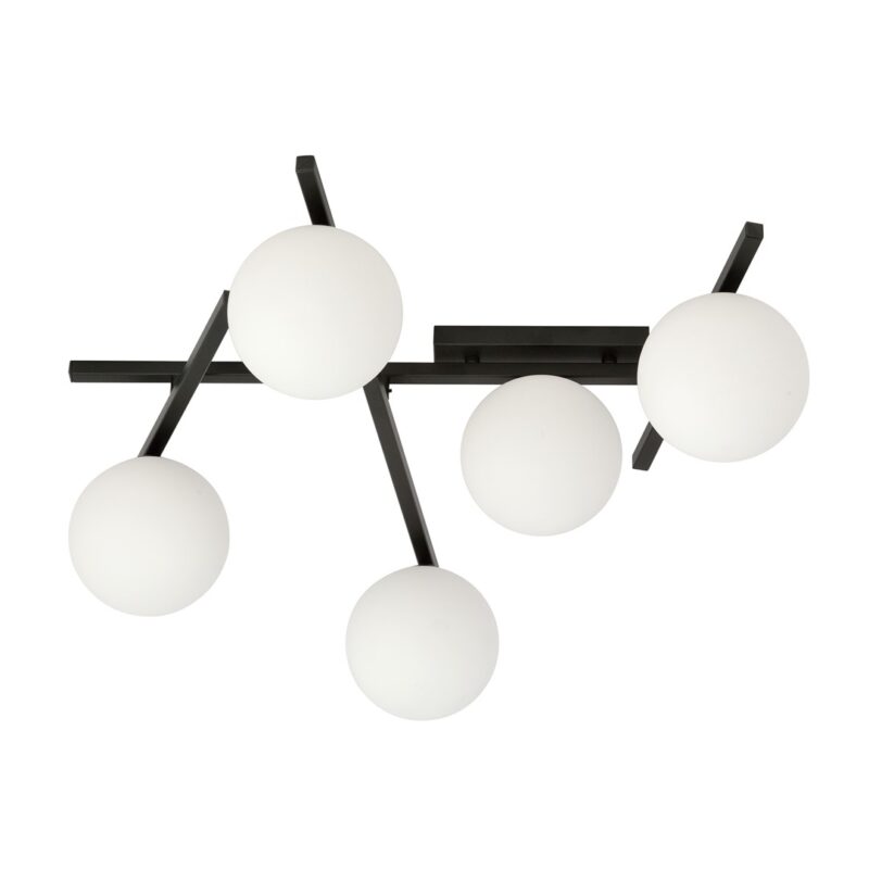 Samart 5 Black/Opal Ceiling Lamp