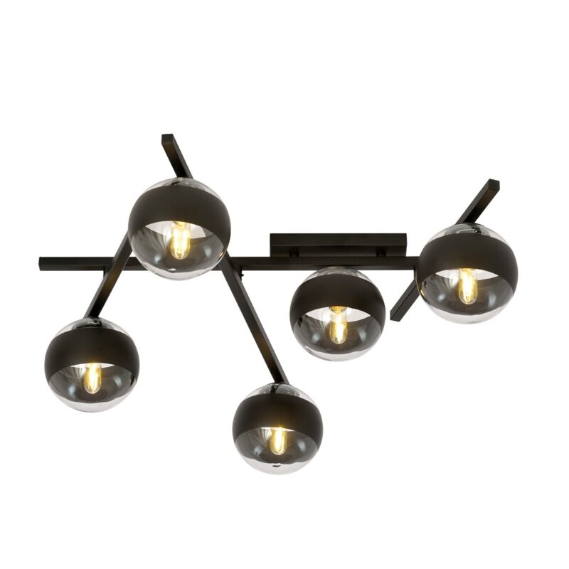 Samart 5 Black/Stripe Ceiling Lamp