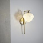Ember Wall Light, Brass, Glass Shade