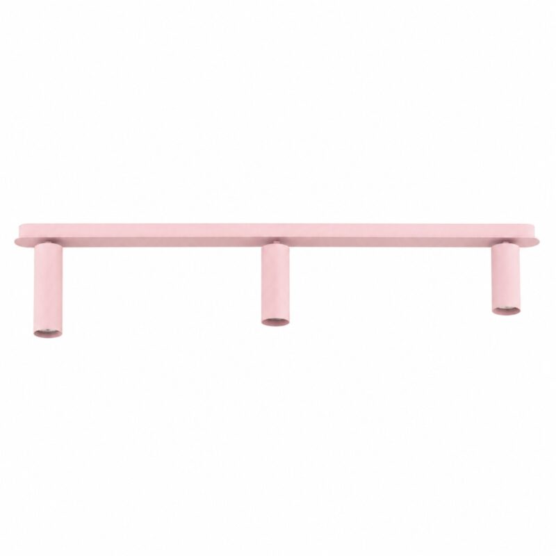 lensa pink 3 light bar spotlight, adjustable heads, steel, gu10, 100cm length