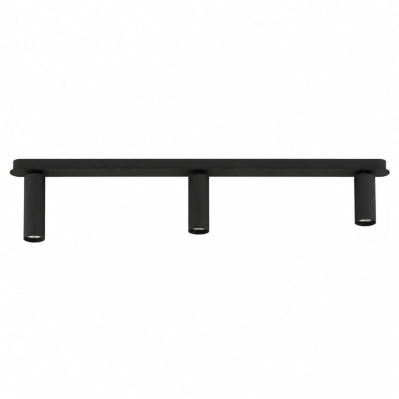 lensa black 3 light bar spotlight, adjustable, steel, gu10, 100cm length