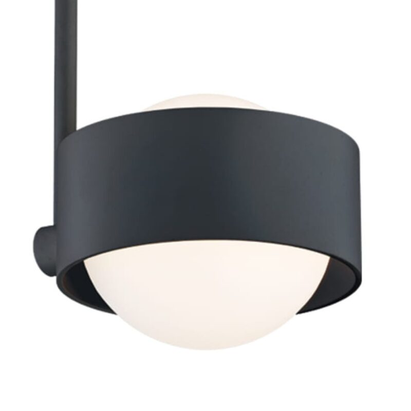 simo ip44 black 1 light ceiling lamp, semi flush, 14cm wide