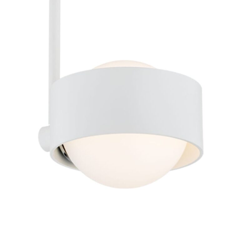 simo ip44 white ceiling lamp, 1 light semi flush, 14cm wide