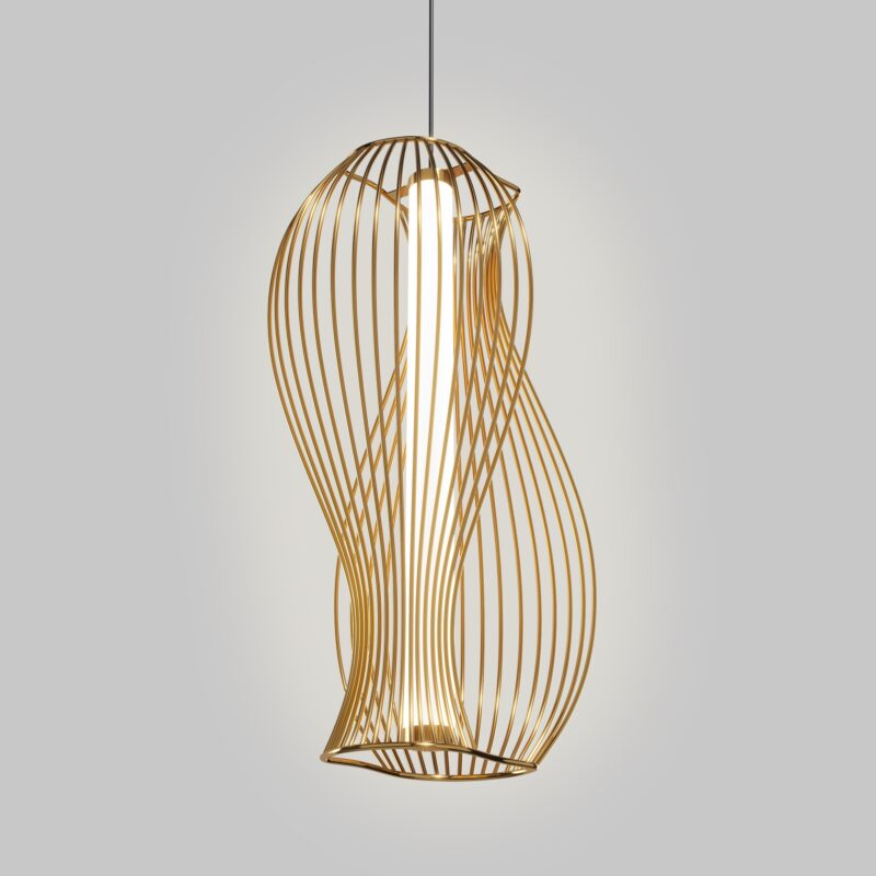 Shadows of the past Brass Pendant luminaire , Metal Image 4