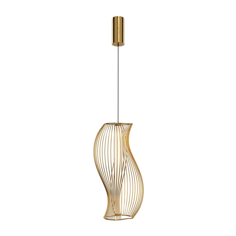 Shadows of the past Brass Pendant luminaire , Metal