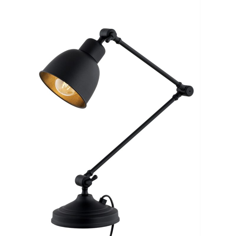 fratu adjustable desk lamp, 1 light, black