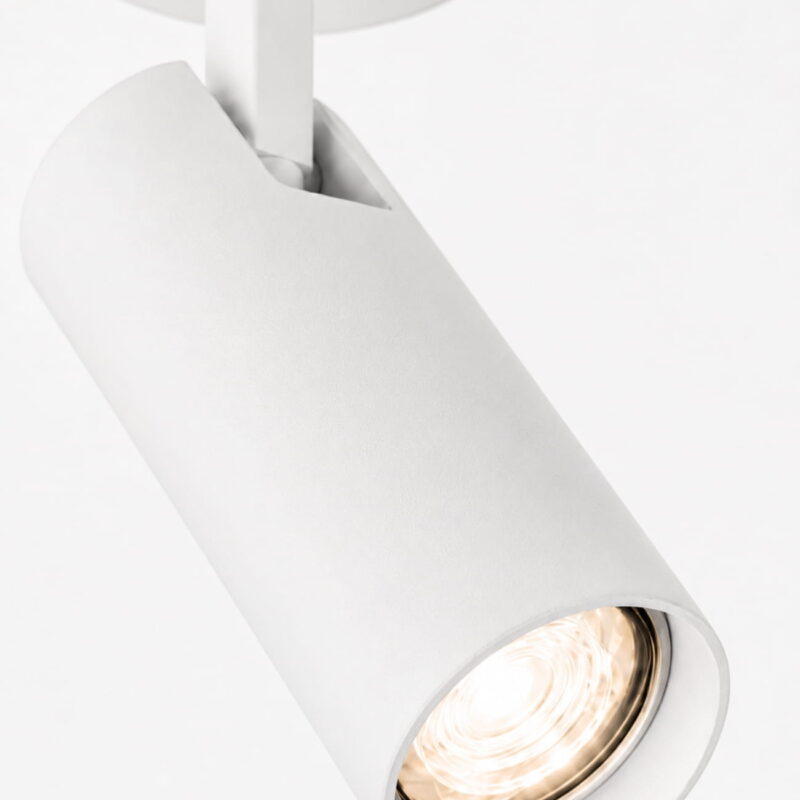 lensa white recessed adjustable ceiling spotlight, 1 light, gu10, 8cm wide
