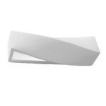 Twist White Ceramic Wall Light, 1 Lamp, 42cm Length