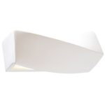 Twist Mini White Ceramic Wall Lamp, 1 Light, 35cm Length
