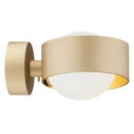 Simo IP44 Gold Wall Light, 1 Lamp, 12.5cm Wide