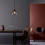 Smoked glass pendant lights