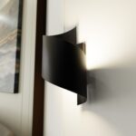 Spenser Black Wall Lamp, 1 Light, Up And Down