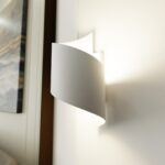 Spenser White Wall Light, 1 Lamp, Up And Down