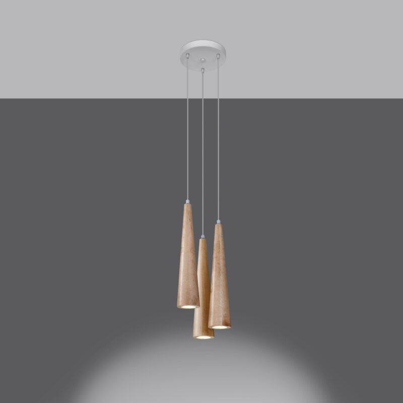 Sula Pendant lamp 3P natural wood Image 3