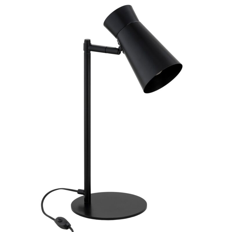 nard adjustable desk lamp, black steel, 45cm height