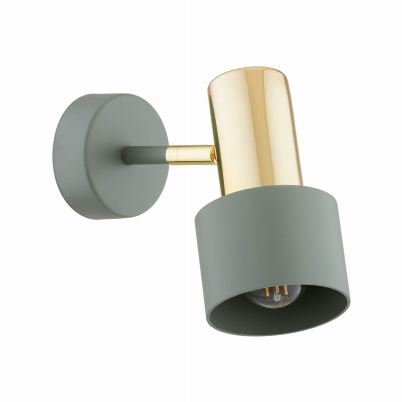oria siege wall spotlight, 1 lamp, brass detail, adjustable
