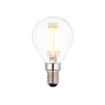 ELG E14 LED Golf Ball, Clear, Filament, 4W, Dimmable