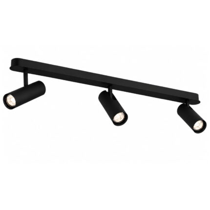 lensa black 3 light bar spotlight, adjustable, steel, gu10, 100cm length