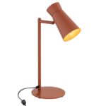 Nard Adjustable Desk Lamp, Terracotta, 45cm Height