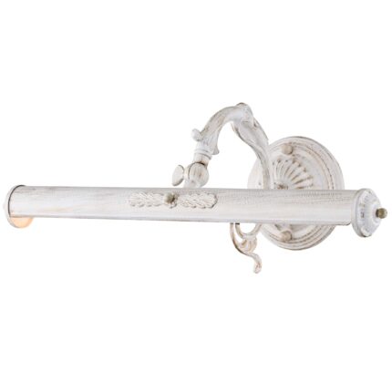 picasso white picture lamp, metal, 2 light 44.5cm