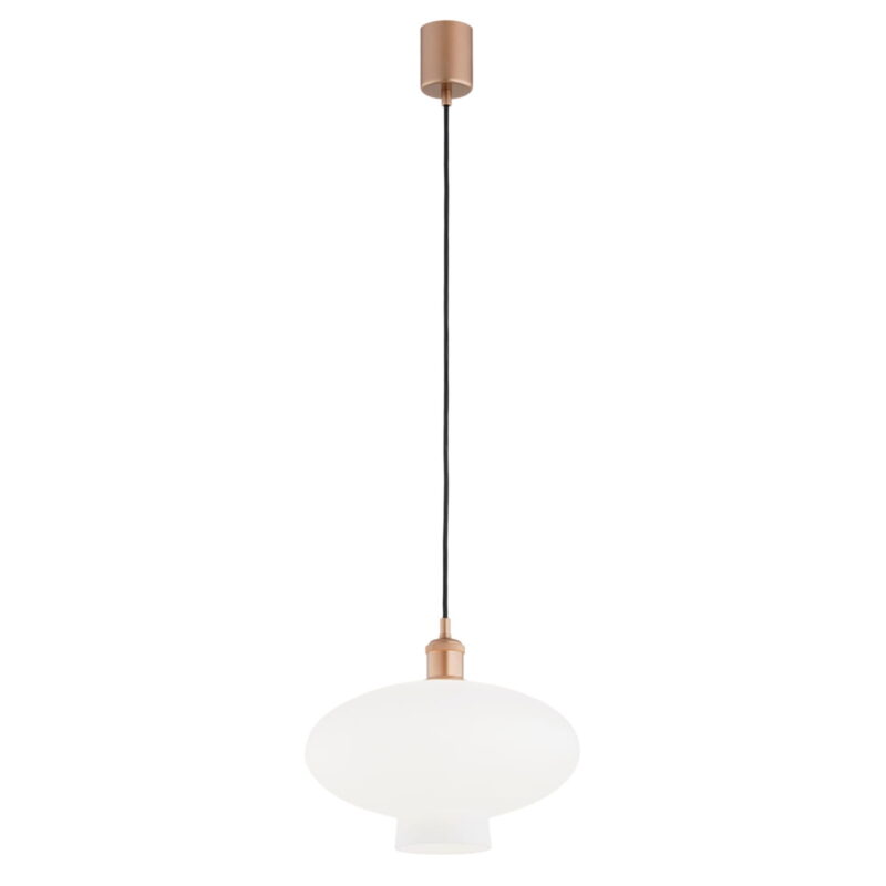 trisca opal glass pendant light, copper steel, 1 light, 30cm diameter