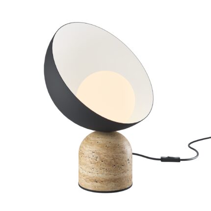 TAVO Black Table lamp, Stone
