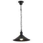 Terba Hanging Pendant Light, Matt Black, 1 Lamp, 29cm