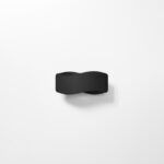 Teela Black Wall Lamp, 1 Light, Up & Down, Metal Curve, 30cm Wide