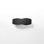 Teela Black Wall Light, 2 Lamp, Up & Down, Metal Curve, 40cm Wide