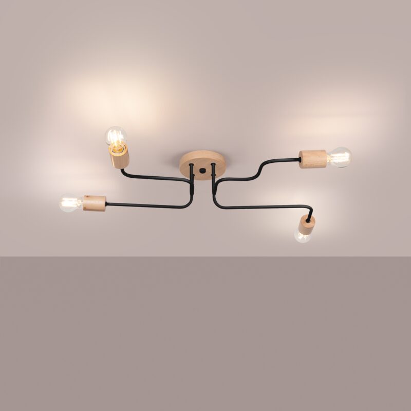 Timbo Chandelier 4 black Image 3