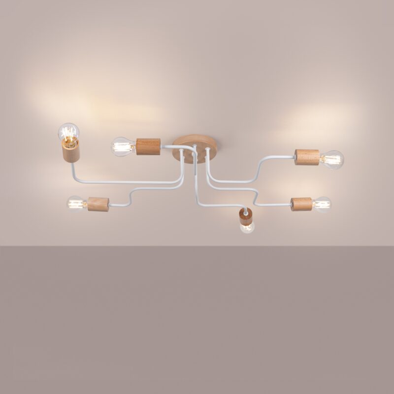 Timbo Chandelier 6 white Image 3
