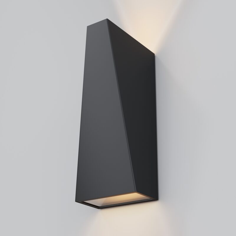 Times Triangle Up & Down Outdoor Wall Light, Black, 6W LED, 3200K, IP54 - Image 7