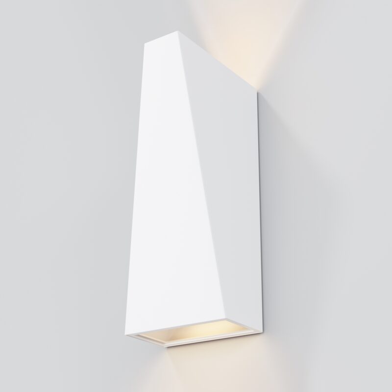 Times Triangle Up & Down Outdoor Wall Lamp, White, 6W LED, 3200K, IP54