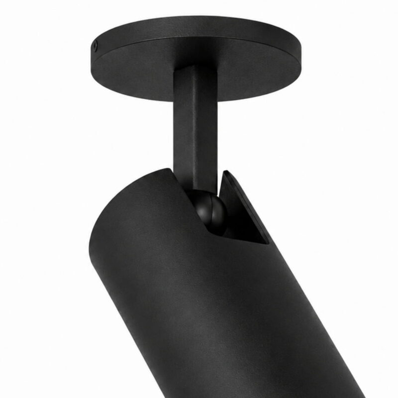 lensa black recessed adjustable ceiling spotlight, 1 light, gu10, 8cm wide