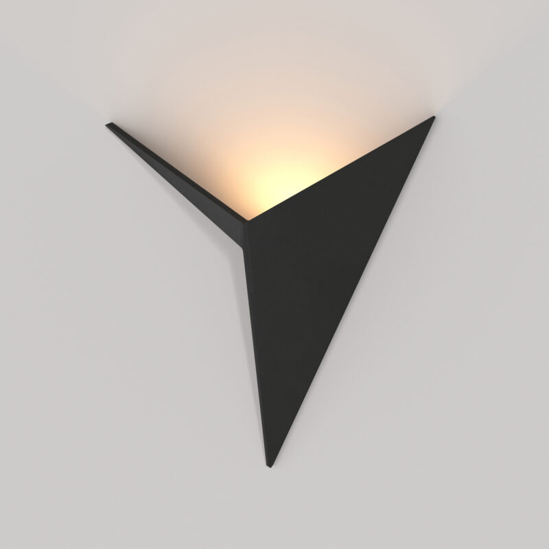 Trame Black Uplighter Wall Light, 3W LED, 3000K, 24.8cm Wide - Image 5