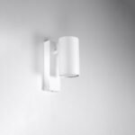 Yuti White Wall Downward Spotlight, GU10 Cylinder, 1 Lamp, 6cm Wide