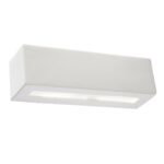 Zega Up And Down Ceramic Wall Light, White, 1 Lamp, 32.5cm Length