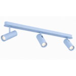 Lensa Sky Blue 3 Lamp Bar Spotlight, Adjustable, Steel, GU10, 100cm Length