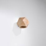 Wudi Wall Light, Up & Down, 1 Light, G9, Natural Wood, 14cm Wide
